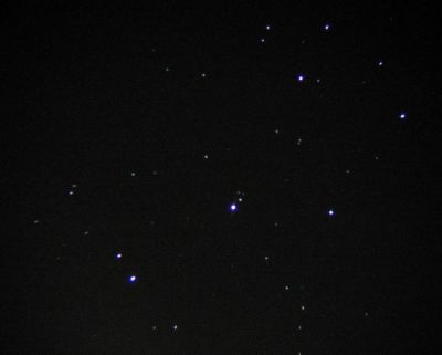 Рассеяное звездное скопление Плеяды (M 45).
